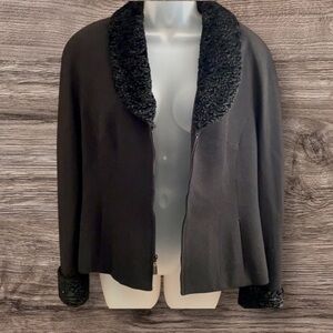 1980s Herbert Grossman Wool Blazer with 100% Persian Lambswool Size 10, Vintage